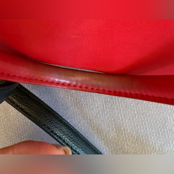 Kate Spade New York Madison Saffiano Leather Duffle Crossbody Bag in Red - Picture 10 of 13